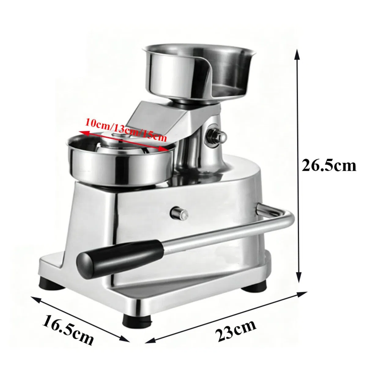 Robuster manueller Burger-Patty-Maker aus Edelstahl für gefüllte Burger, 12,7 cm, für Zuhause, Restaurant, Lebensmittelwagen