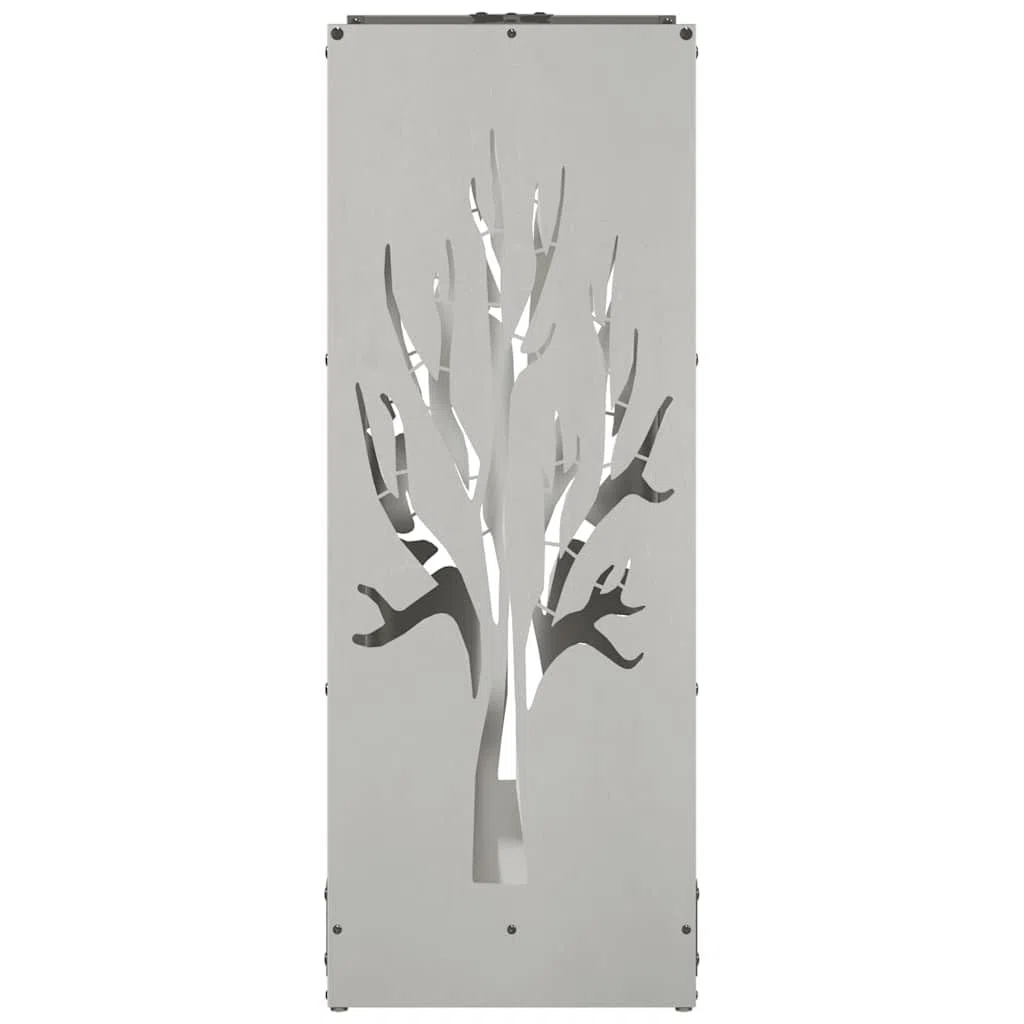 Brennholzregal aus Edelstahl 40x30x80 cm für Kamin und Ofen, robustes Holzregal mit großem Fassungsvermögen für Wohnzimmer, Terrasse, Garten und Innenbereich