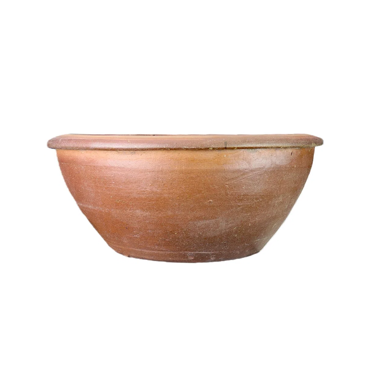 Steinzeug-Blumentopf/Pflanzkübel Lotus Schale Braun 41x20cm frostfest