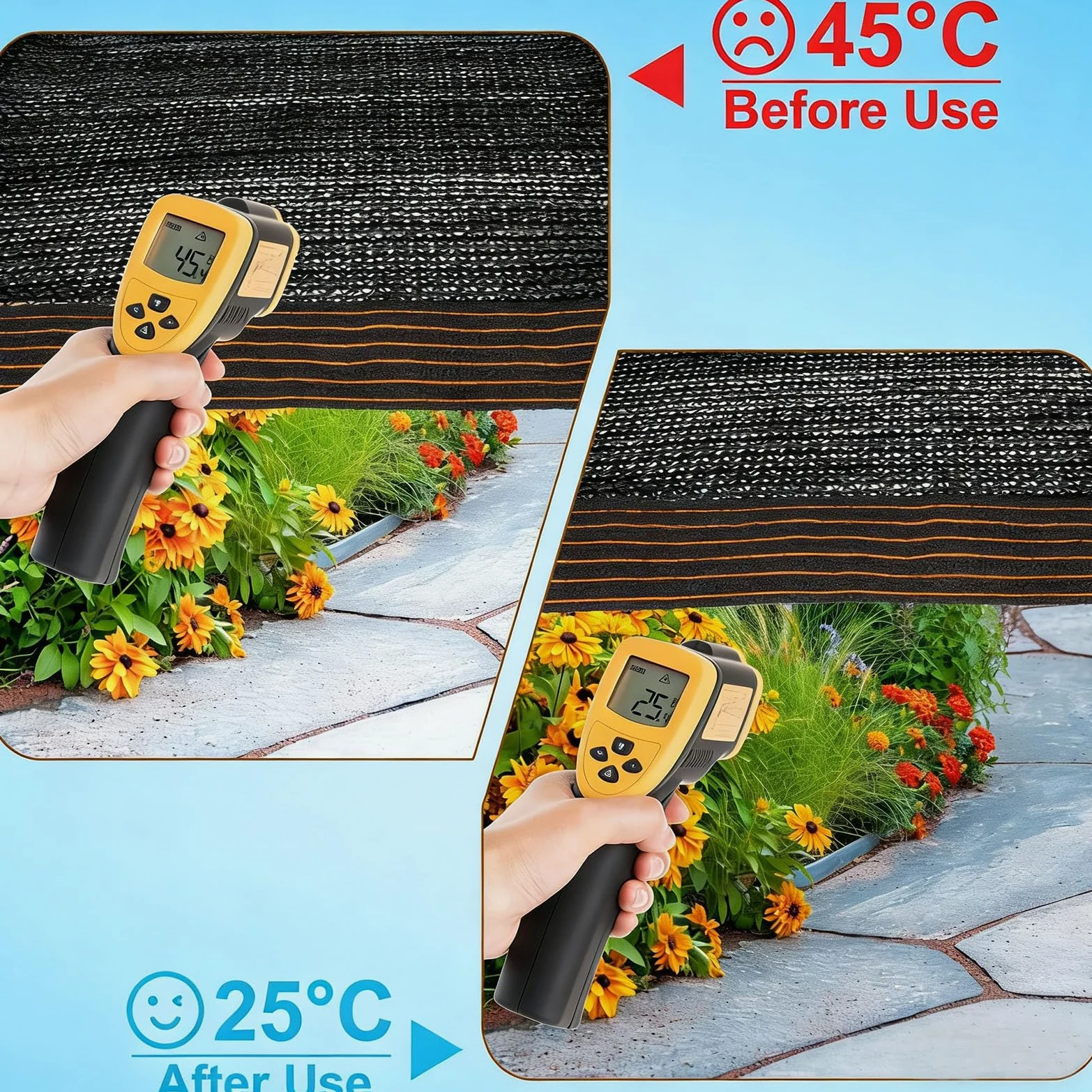 Schattierungsnetz 7 x 3.5 m Blockieren Sie Effektiv Sonnenlicht Und Uv-Strahlen, Die Luft Kann Auf Und Ab Zirkulieren Schattenstoffabdeckung für Gewächshaus, Garten, Schwarz