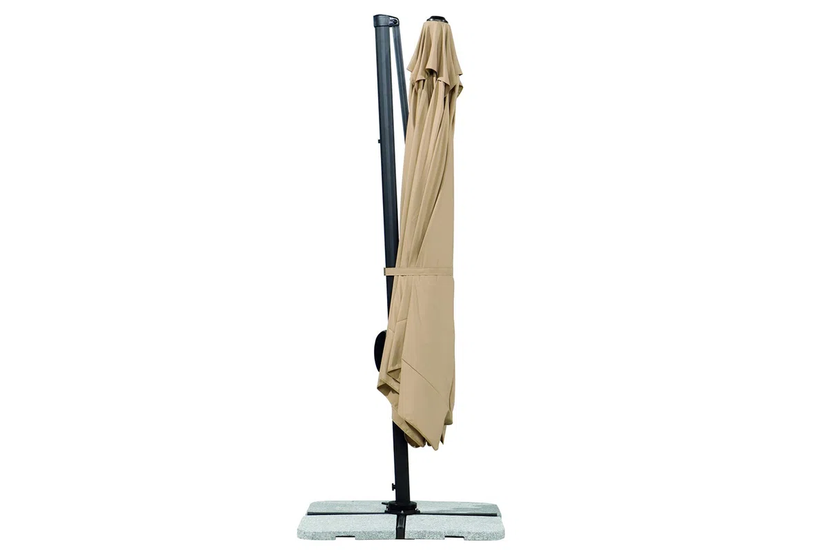 Schneider Sonnenschirm Rhodos, Natur, 300 x 300 cm quadratisch, 782-02, Gestell Alu/Stahl, Bespannung Polyester, 24 kg