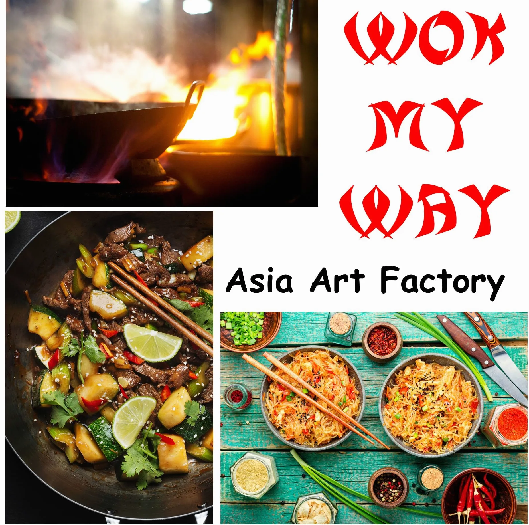 Wok ca. 38 cm Ø runder Boden für Gas, Induktionsmulde, Gastronomie Wokpfanne Carbon Stahl