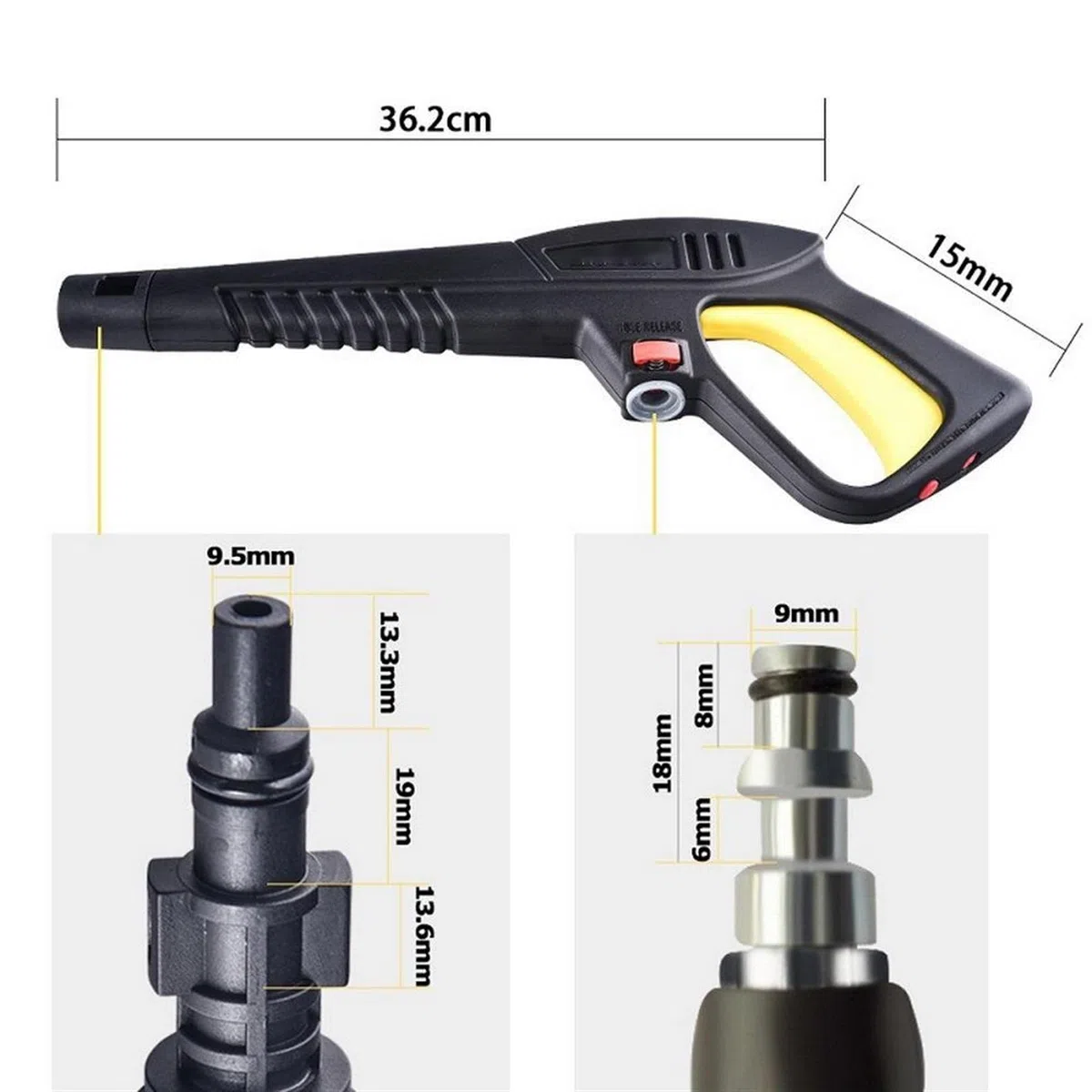 Echte Jet-Wasserpistole Autowaschanlage Spritzpistole Lanzendüse Waffe for Hochdruckreiniger(Water Cannon)