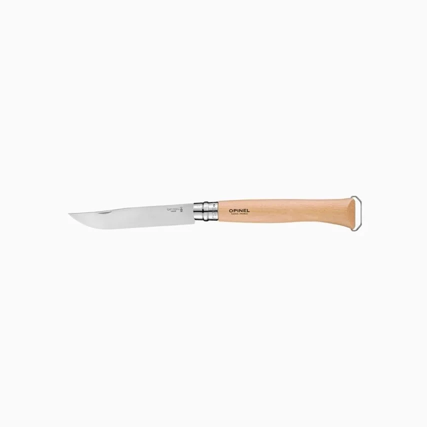 Opinel Barbecue/Grillset, bestehend aus XL- Zange, Klappmesser No 12 B samt Pfannenwenderaufsatz, aus rostfreiem Stahl und Buchenholz, 10000441