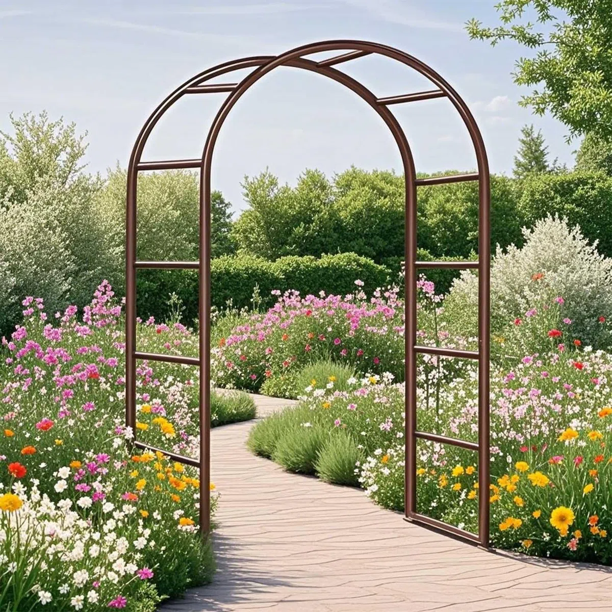 Wetterfestes Rosenspalier für Kletterpflanzen 220cm hoch ideal für Balkon Hochzeit und Gartenparty B 80 x H 220 cm