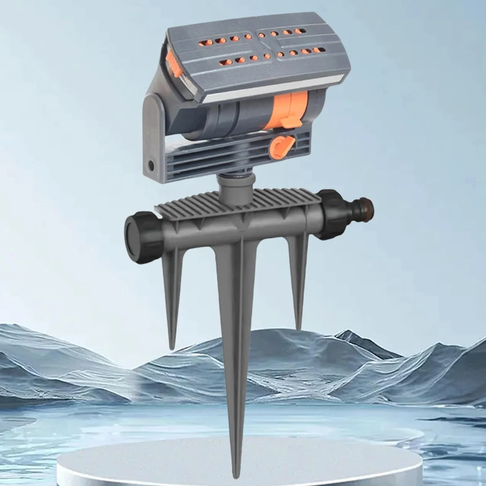 Rasensprenger Oszillierender Sprinkler | Automatische Garten 4 Modi Rasenschaukel 16 Düsen Bewässerungsgerät for Terrasse