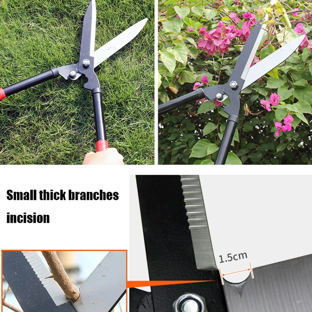 Heckenschere Gartengeräte Garten, Klinge Starke Aluminiumgriffe Manuelle Heckenschere Zum Beschneiden Von Rabatten Formgehölze Buchsbaum Dekorative Gräser,