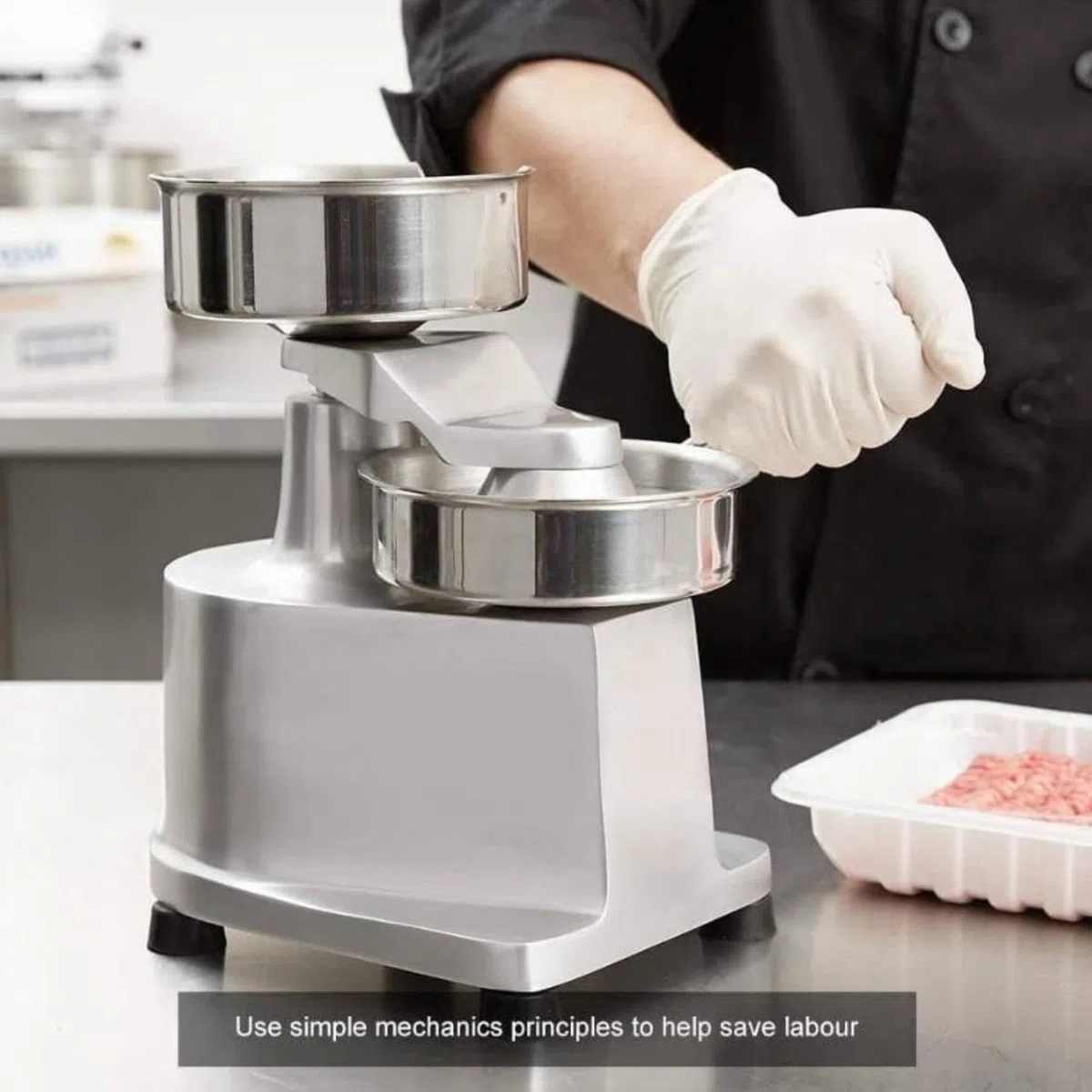 Robuster manueller Burger-Patty-Maker aus Edelstahl für gefüllte Burger, 12,7 cm, für Zuhause, Restaurant, Lebensmittelwagen