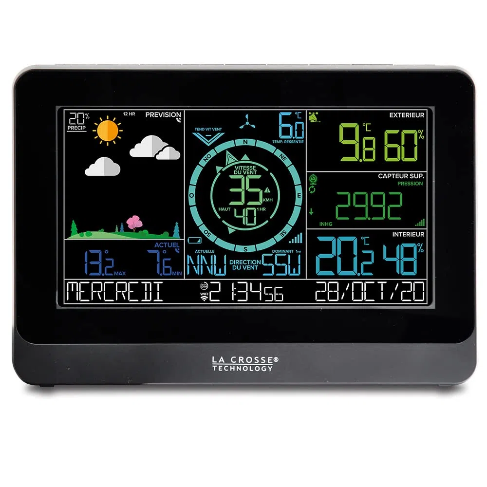 La Crosse Technology - WS6863 Wetterstation Semi-Professional mit WLAN-Verbindung – Schwarz