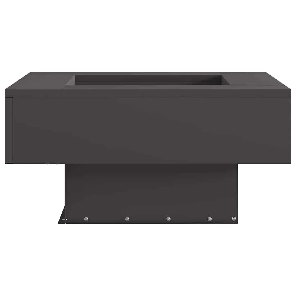 Feuerstelle Schwarz 60 x 60 x 30 cm Stahl für Terrasse Garten, kamin ofen feuerstelle Schornstein heizkassette Holzhalter Aschekasten zubehoer, Wärme und Behaglichkeit
