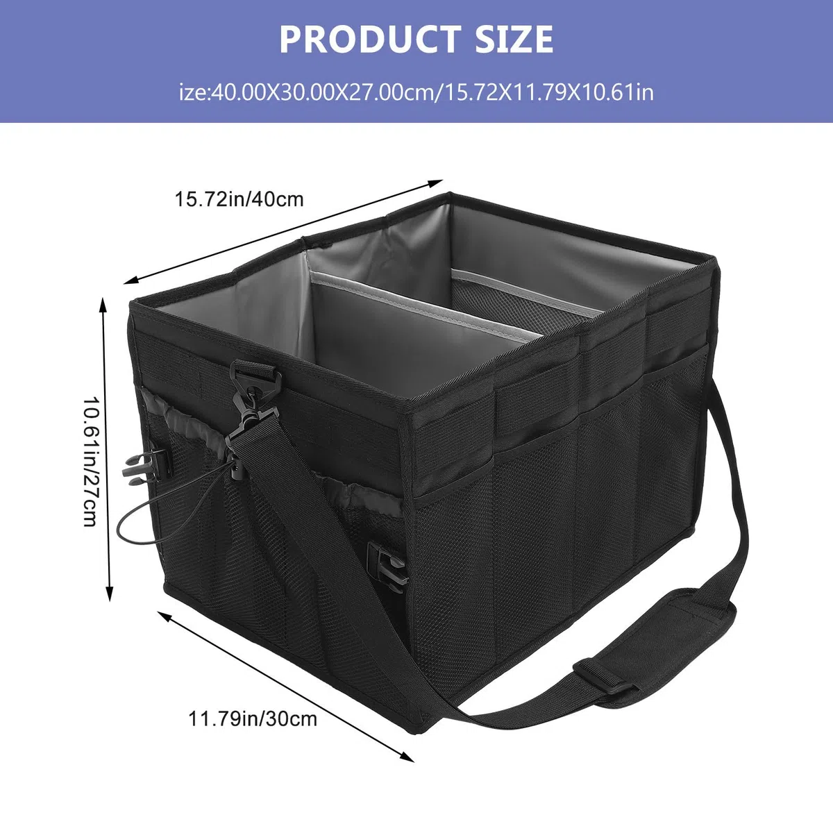 Homoyoyo Große Praktischer Stoff Organizer Oxford Aufbewahrungsbox mit Grill und Großer Kapazität für Behälter für Kochutensilien und Gewürze Barbecue und Camping