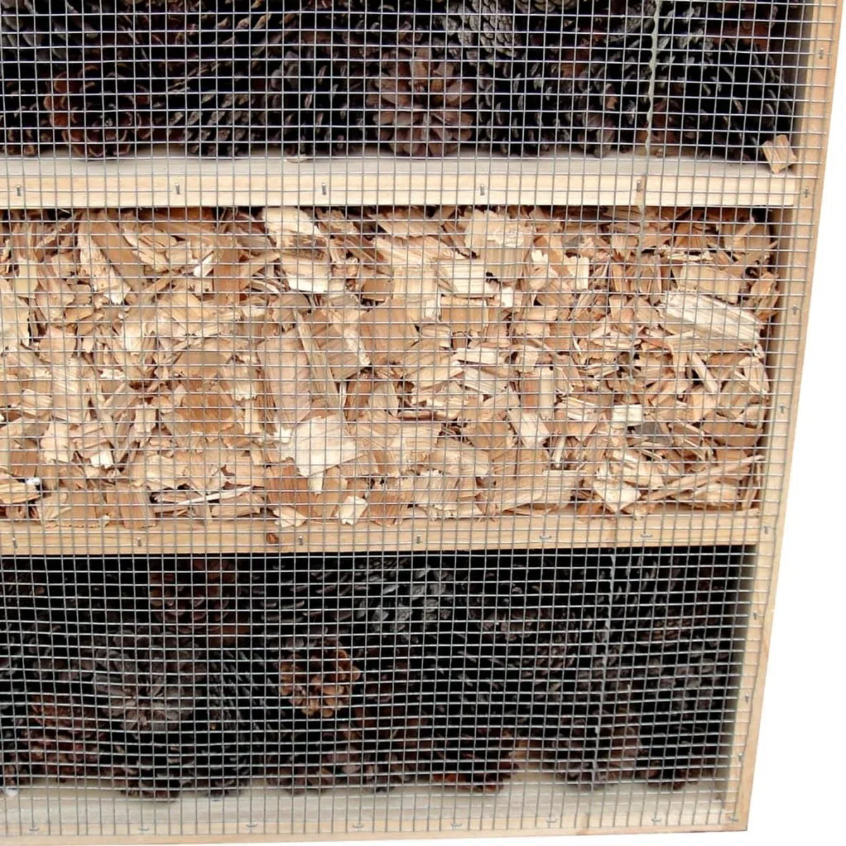 Insektenhotel XXL 45,5 x 15 x 99 cm, Insektenhotel aus Holz, Natur, für Wildbienen, Marienkäfer, Fliege, Schmetterlinge, Hummeln, fliegende Insekten, Bienen