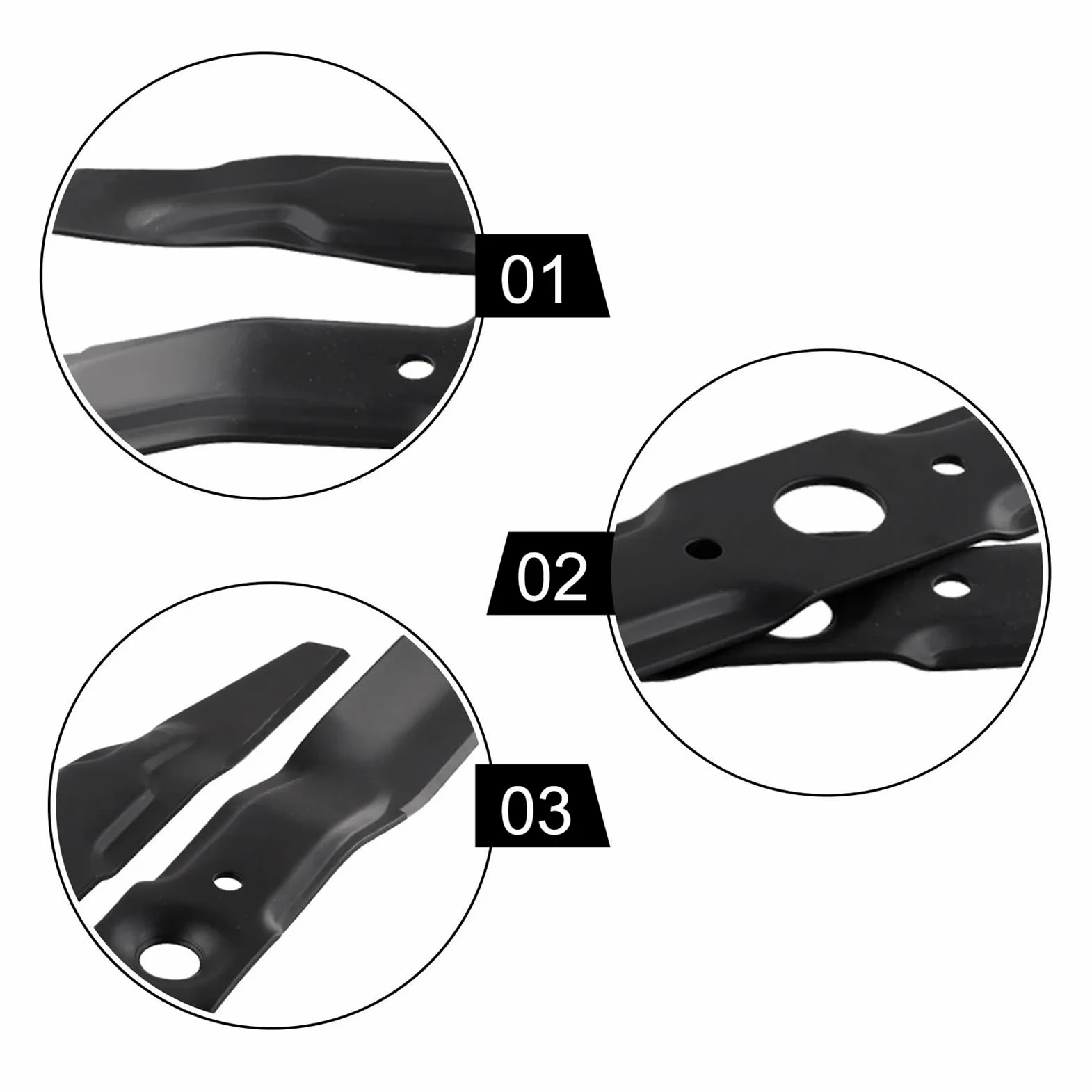 2531-VE2-020 Ersatzmesser for Rasenmäher, Metall, Zubehör for Rasenmäher, Gartengeräte
