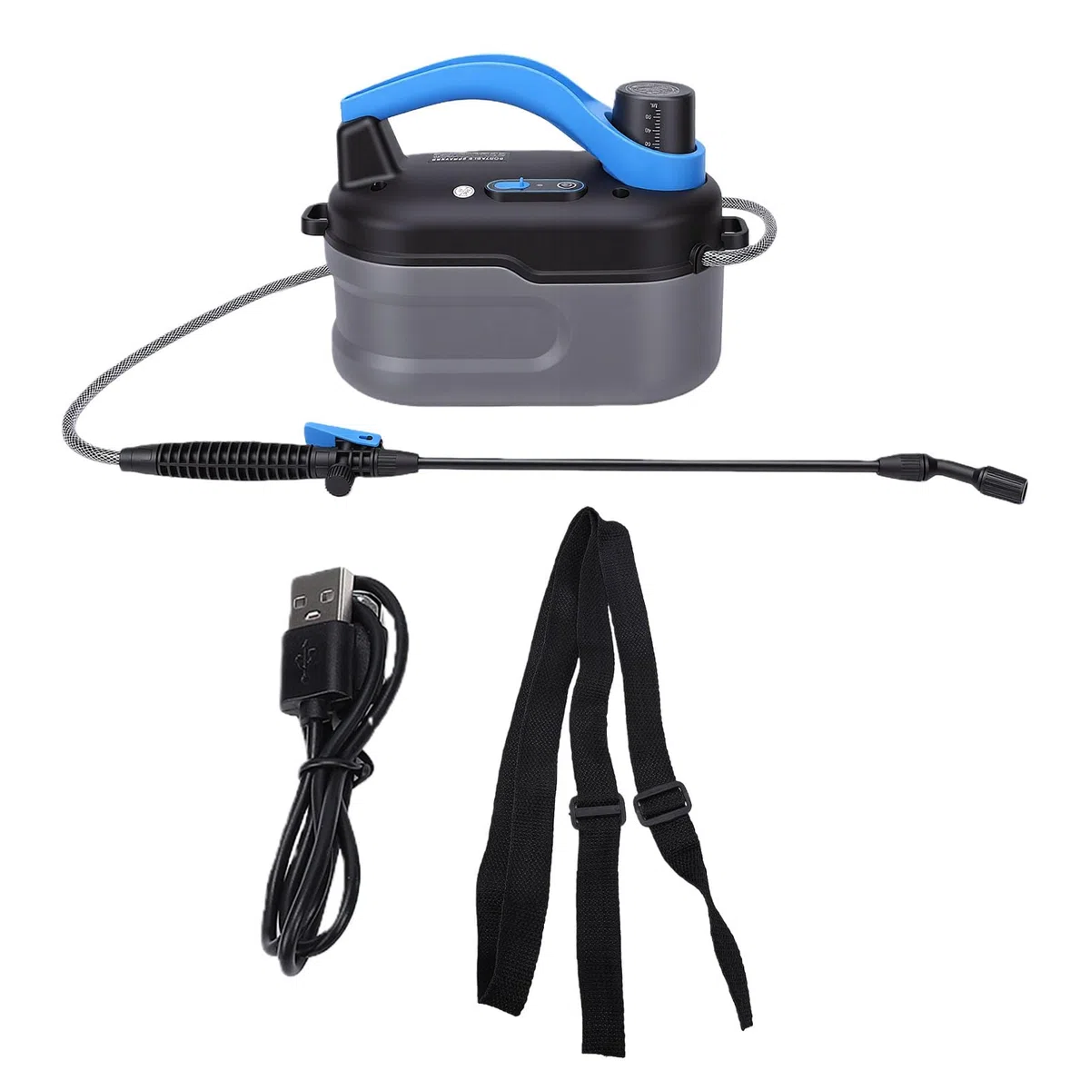 VBESTLIFE Elektrisches Gartensprühgerät, Batteriebetriebenes 1800-mAh-Sprühgerät mit Verstellbarem Teleskopstab und Düse für die Garten- und Pflanzenpflege (4L)