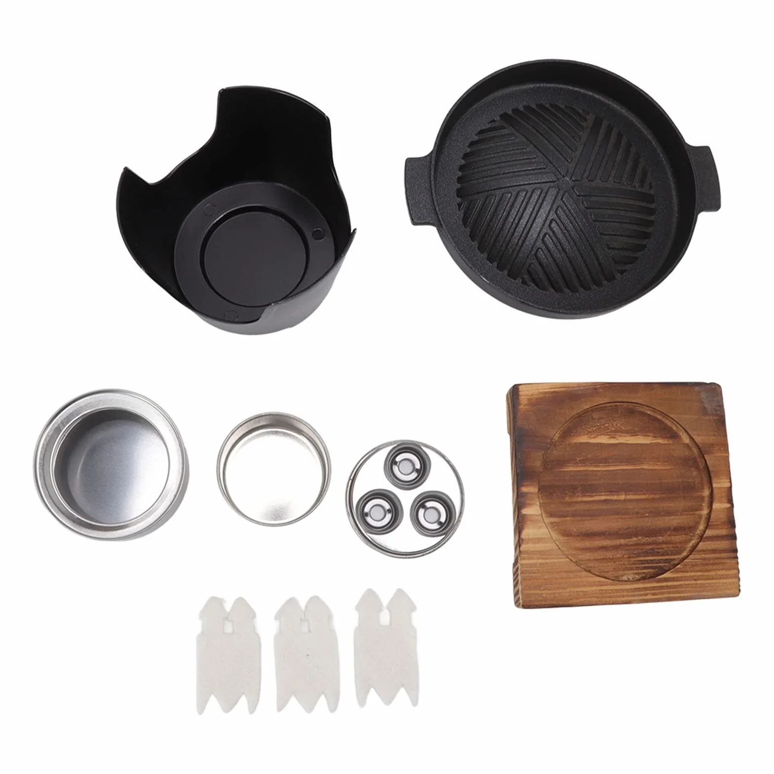 Mini BBQ Grill, Tragbarer Tischgrill Rauchfreier Japanischer Tischgrill Kleiner Grilltopf Koreanischer Familiengrill mit Antihaft-Kochflächen für Outdoor Camping BBQ