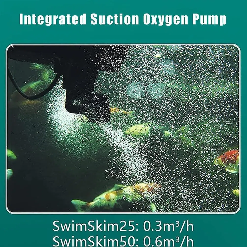 Schwimmender Teichskimmer mit Pumpe, effiziente Wasseroberflächenreinigung für Teiche und Seen im Freien