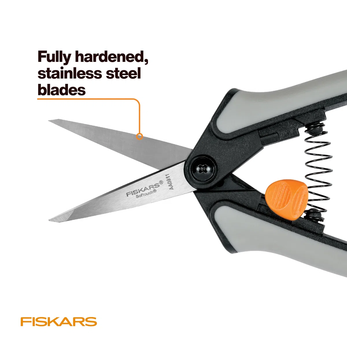 Fiskars 15-teiliges Gartenscheren-Set mit Mikrospitze, Präzisions-Edelstahlklingen, Softgrip-Griffe zum Schneiden und Formen Kleiner Pflanzen
