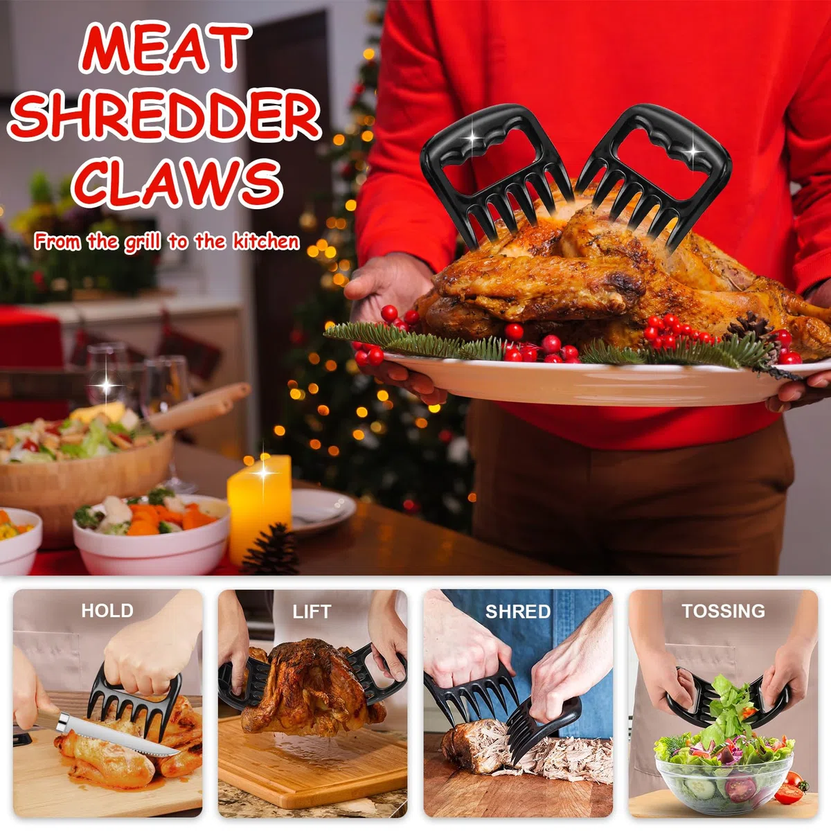 RINPIR 35pcs Grillwerkzeuge Geschenk-Set mit Schere für Männer Geburtstag Braun | Edelstahl-Grill-Zubehör-Set für den Vatertag, professionelle Grillutensilien mit Aluminiumkoffer für Outdoor-Camping