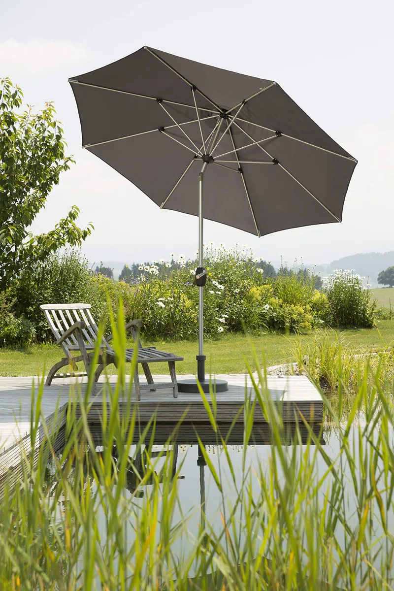 Schneider Sonnenschirm Venedig, anthrazit, 270 cm rund, 683-15, Gestell Aluminium, Bespannung Polyester, 4.9 kg