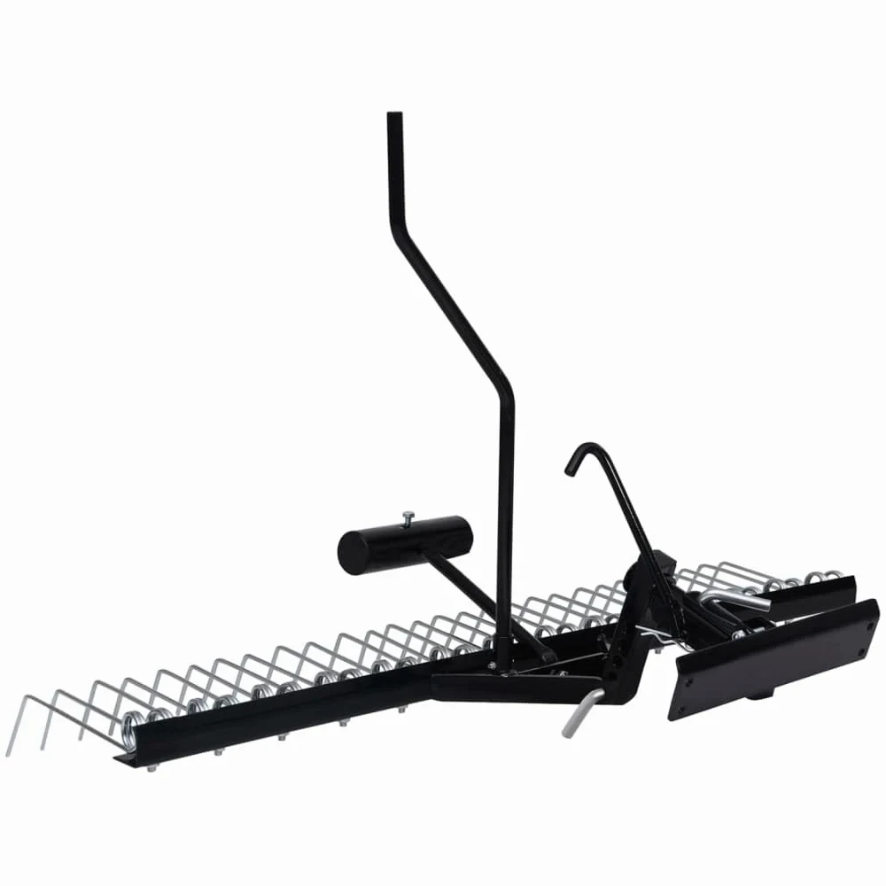 Vertikutierer für Aufsitzmäher 109 cm mit verzinktem Stahl, Rasenlüfter, Moosentferner, Bodenfräse, Gartenwerkzeug für effiziente Rasenpflege, Unkraut und Filz entfernen