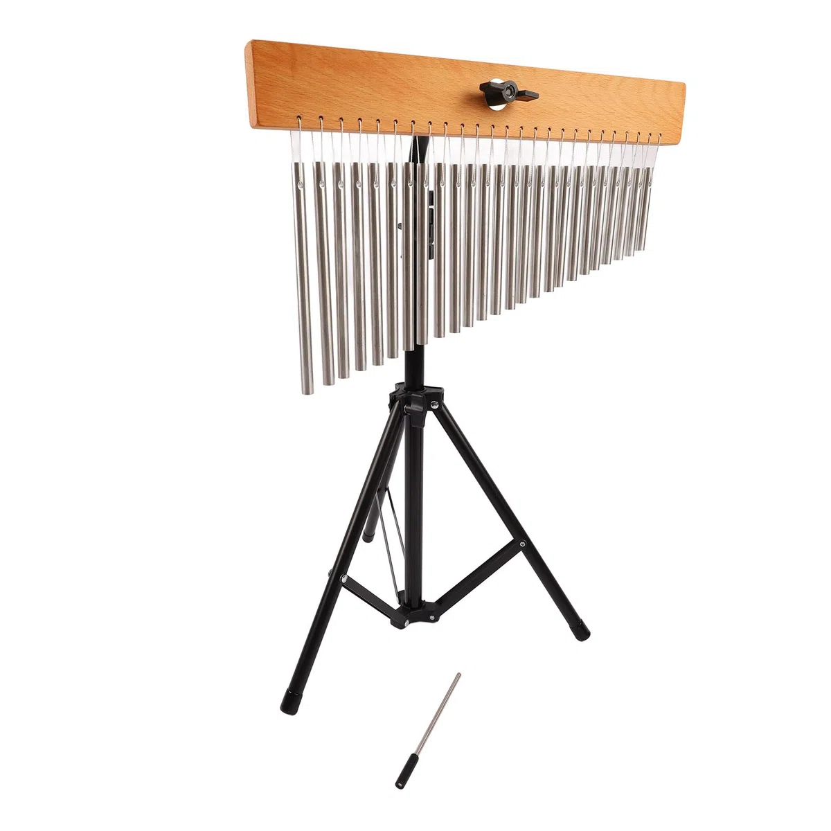 Violin-Windspiel, Schöner Klang mit Verstellbarem Stativ für Musikunterricht und Kirchendekoration, Metall-Aluminium-Legierung und Holzsockel, 1 Set