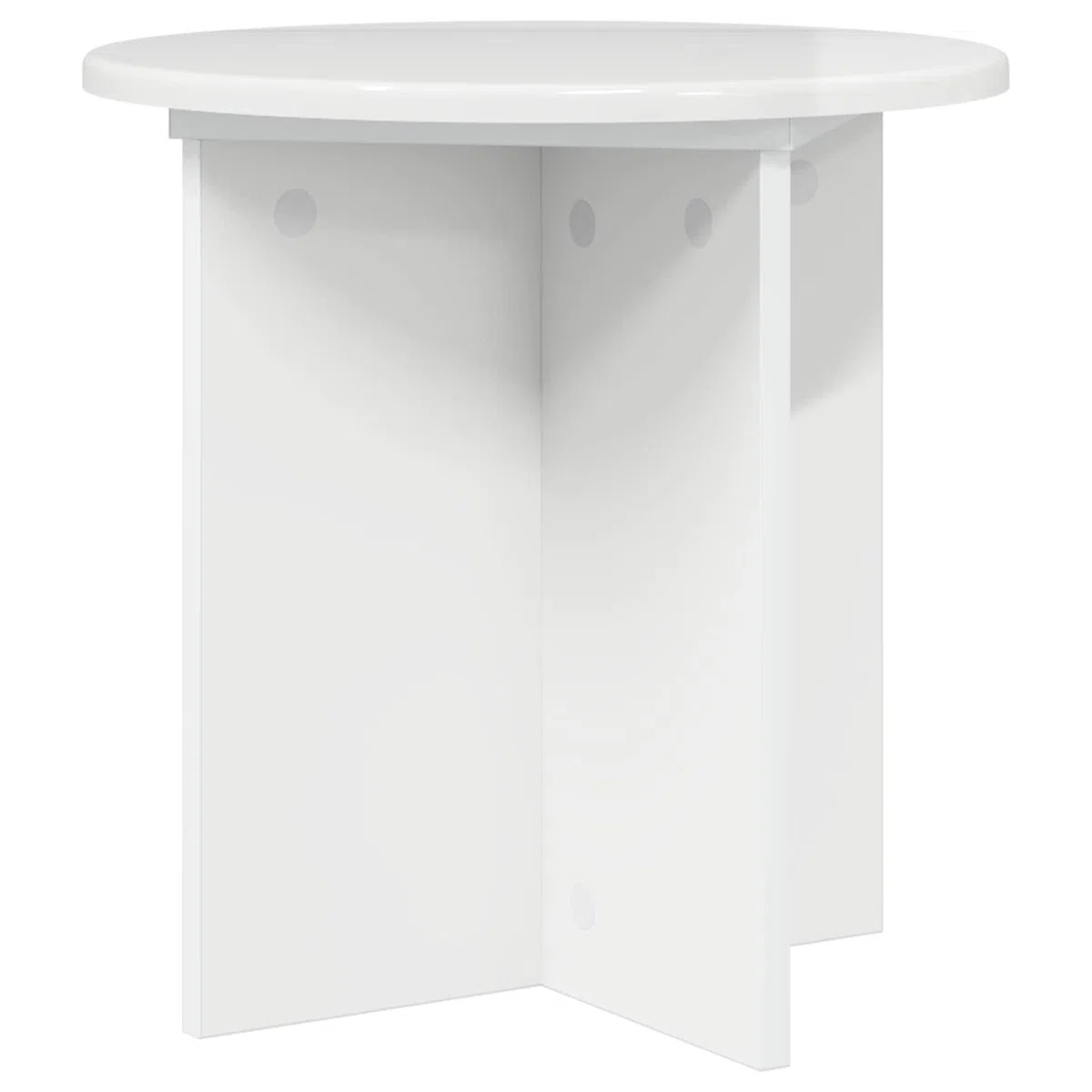 2er Set Pflanzenständer Hochglanz Weiß 40x40x40 cm - Moderner Blumenhocker aus Holzwerkstoff, Pflanzentisch für Zimmerpflanzen, Wohnzimmer und Büro
