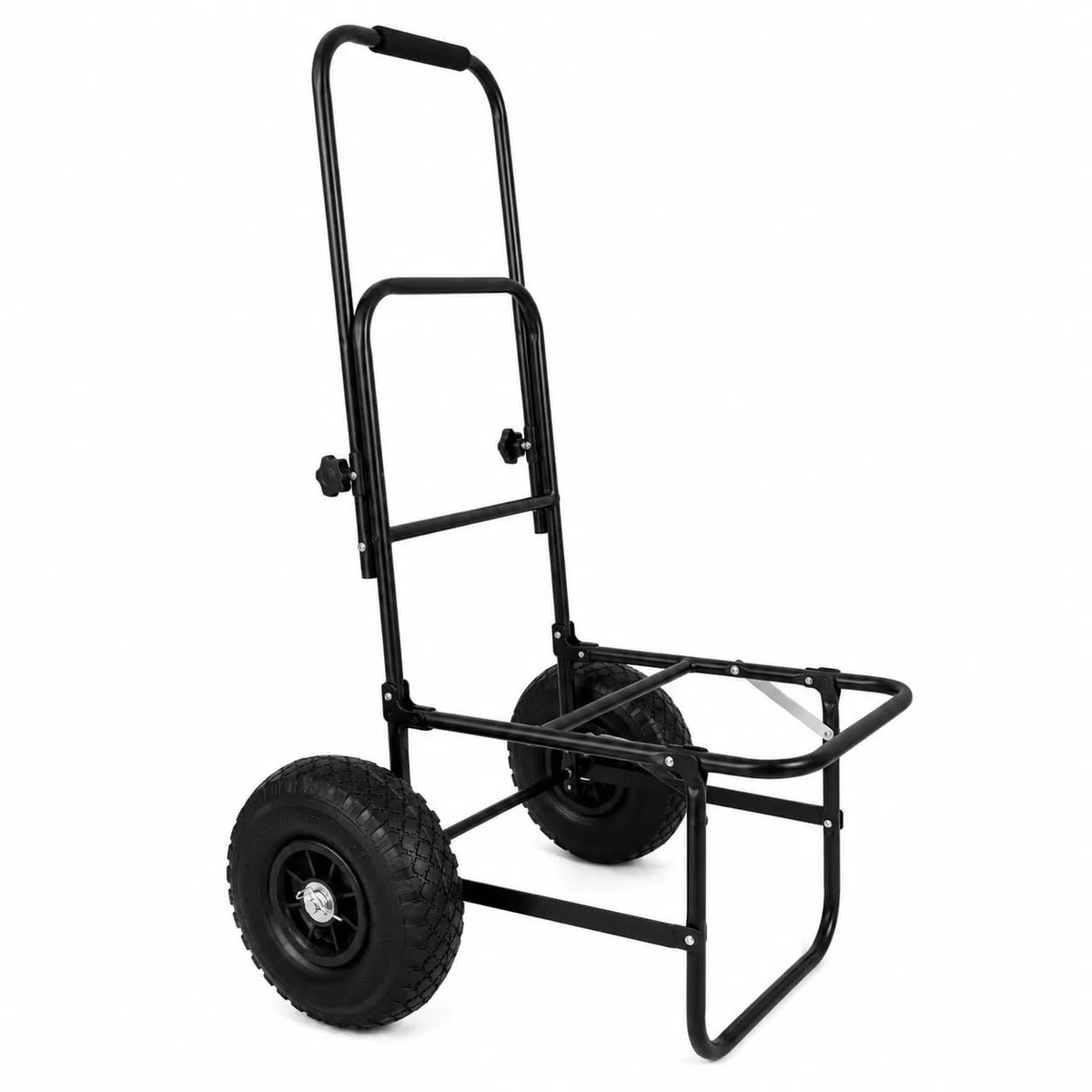 X2 Transportwagen für Angler - Klappbarer Bollerwagen - 100 x 40 x 31 cm - Ausziehbarer Griff - Luftreifen - Angelwagen für Angelausrüstung - Strandwagen - Campingwagen