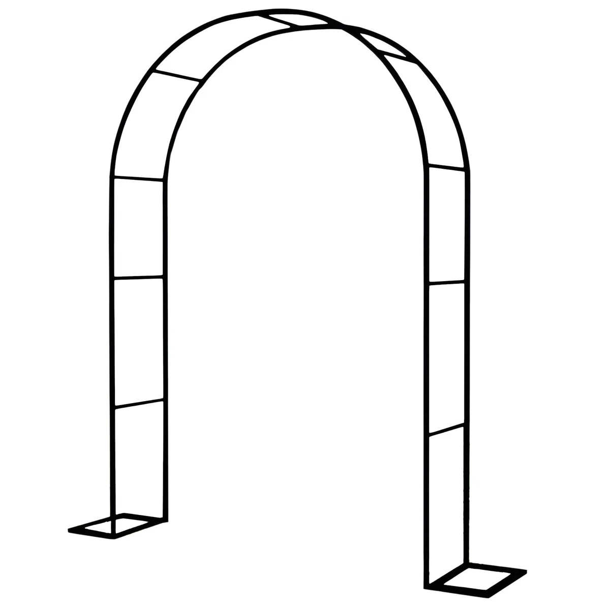 Verstellbarer Rosenbogen aus Metall für Kletterpflanzen – 120–350 cm, schwarzes Hochzeitsspalier, perfekte Gartenlaube für Blumenarrangements, Veranstaltungen im Freien und Landschaftsgestaltung.