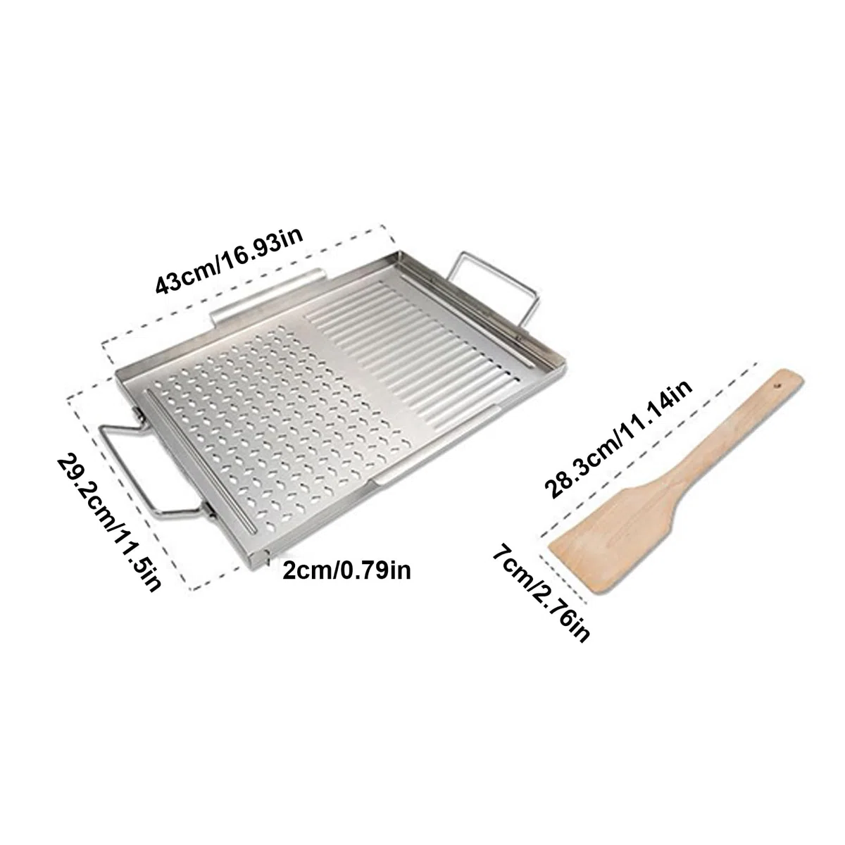 Grillplatte Grill-Kochutensilien | BBQ-Platte Fleisch Meeresfrüchte Edelstahl Utensilien Werkzeuge für Innenküche, Outdoor Picknick, Barbecue, Indoor und