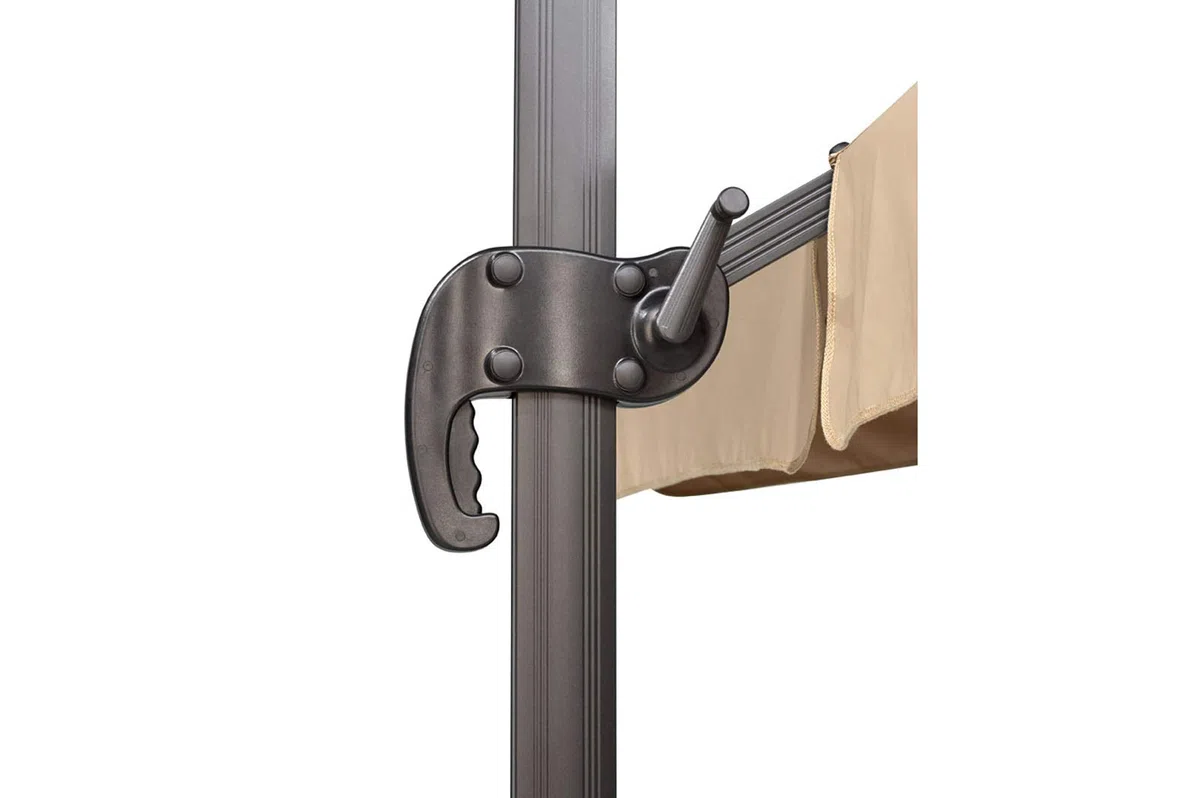 Schneider Sonnenschirm Rhodos, Natur, 300 x 300 cm quadratisch, 782-02, Gestell Alu/Stahl, Bespannung Polyester, 24 kg