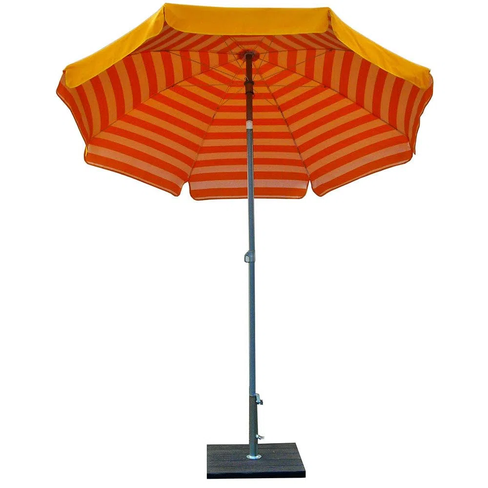 Maffei - Art 181 Venezia Sonnenschirm rund Baumwolle Duplex Ø 200 cm gelb gestreift