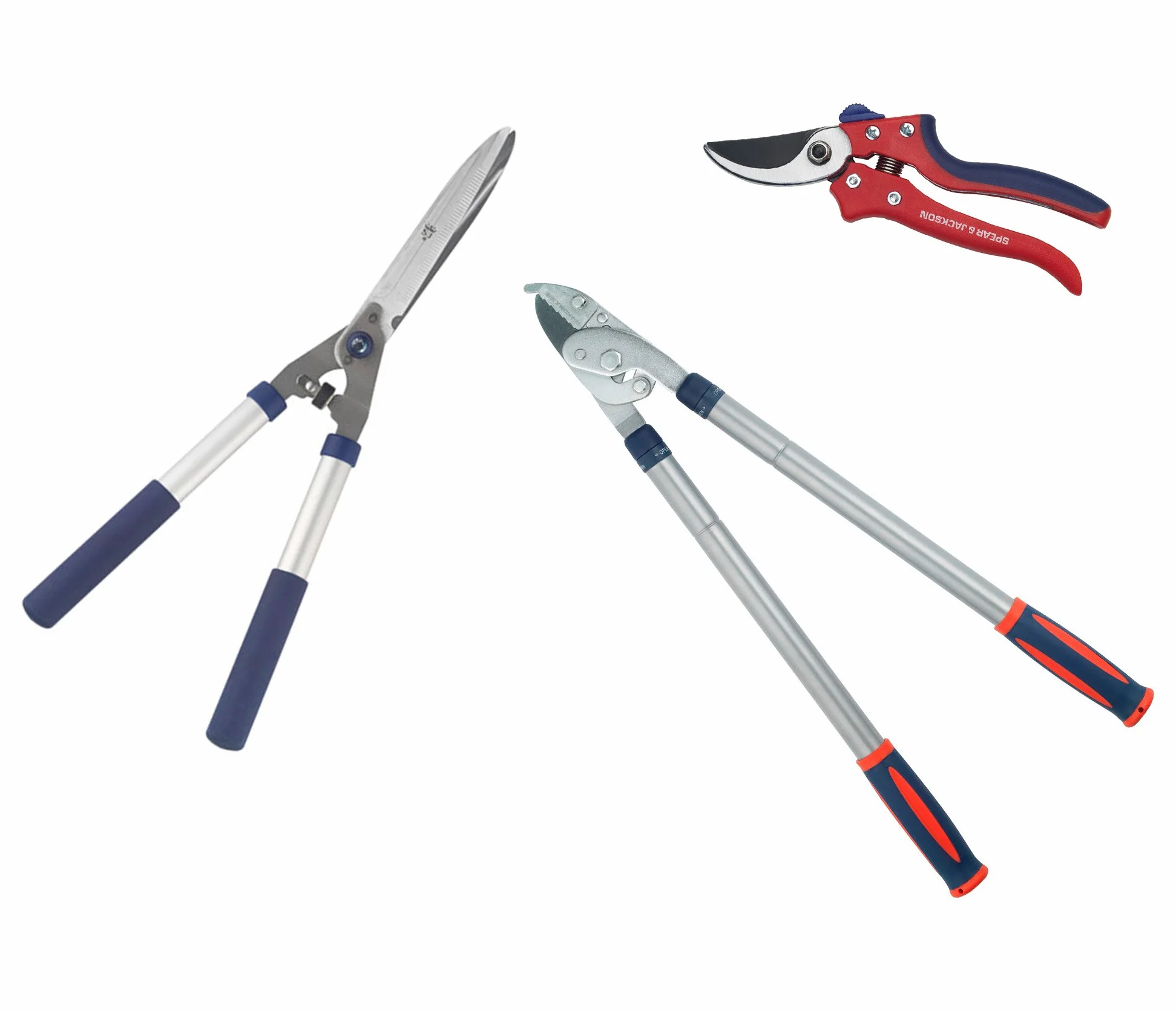 Spear & Jackson CUTSETSS11 Razorsharp 3-teiliges Schneide-Set – Teleskop-Amboss-Astschneider, Heckenschere, Bypass-Gartenschere zum Schneiden von Sträuchern & Pflanzen