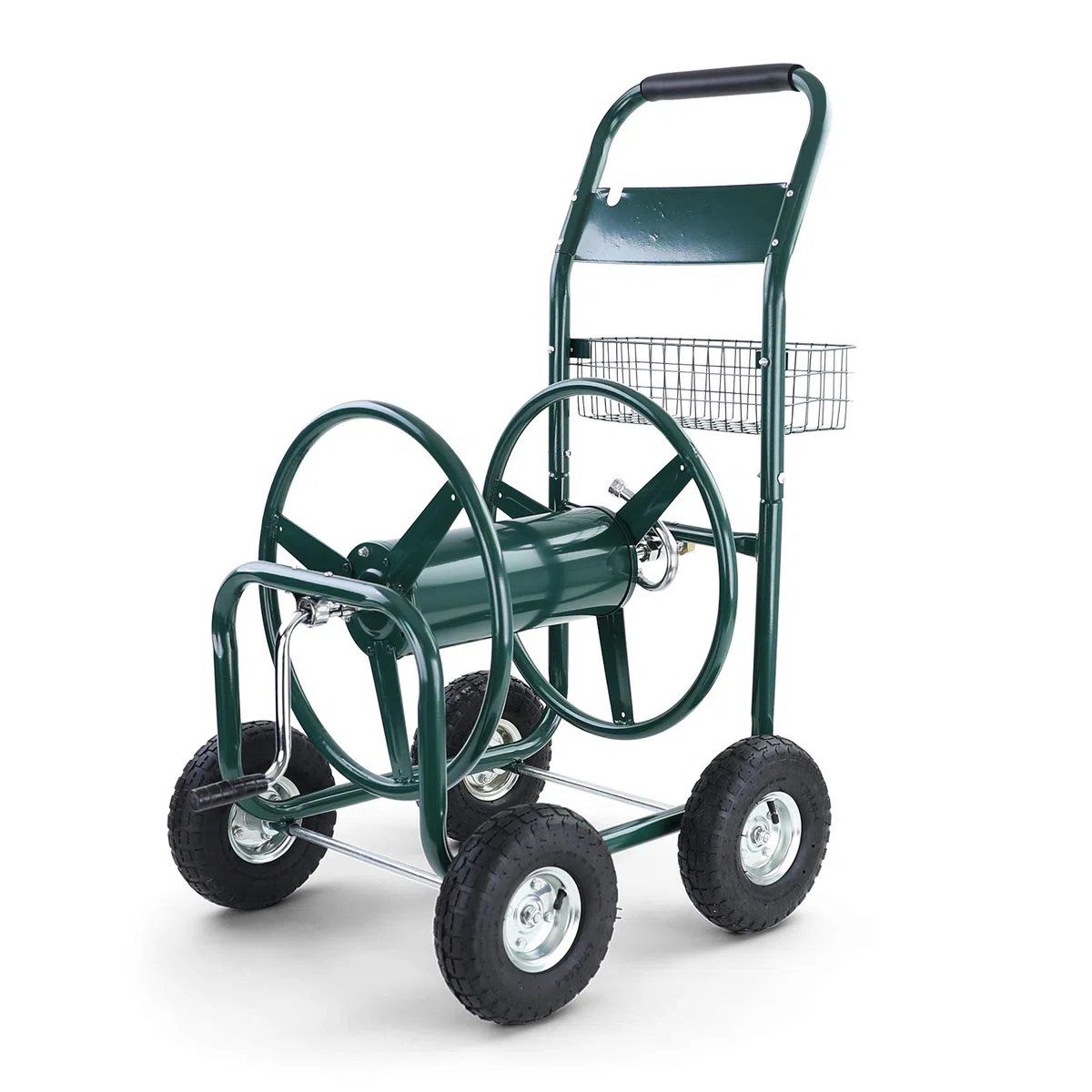 Schlauchwagen Schlauch Handwagen mit Handkurbel Grün bis 106m Gartenschlauch
