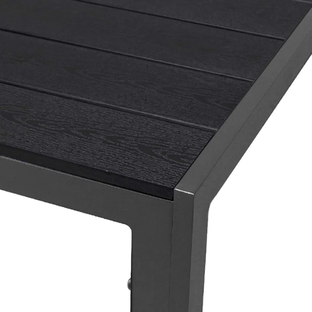 Mojawo XL Aluminium Gartentisch anthrazit/schwarz Esstisch Gartenmöbel Tisch Nonwood Holzimitat wetterfest 180x90x74cm