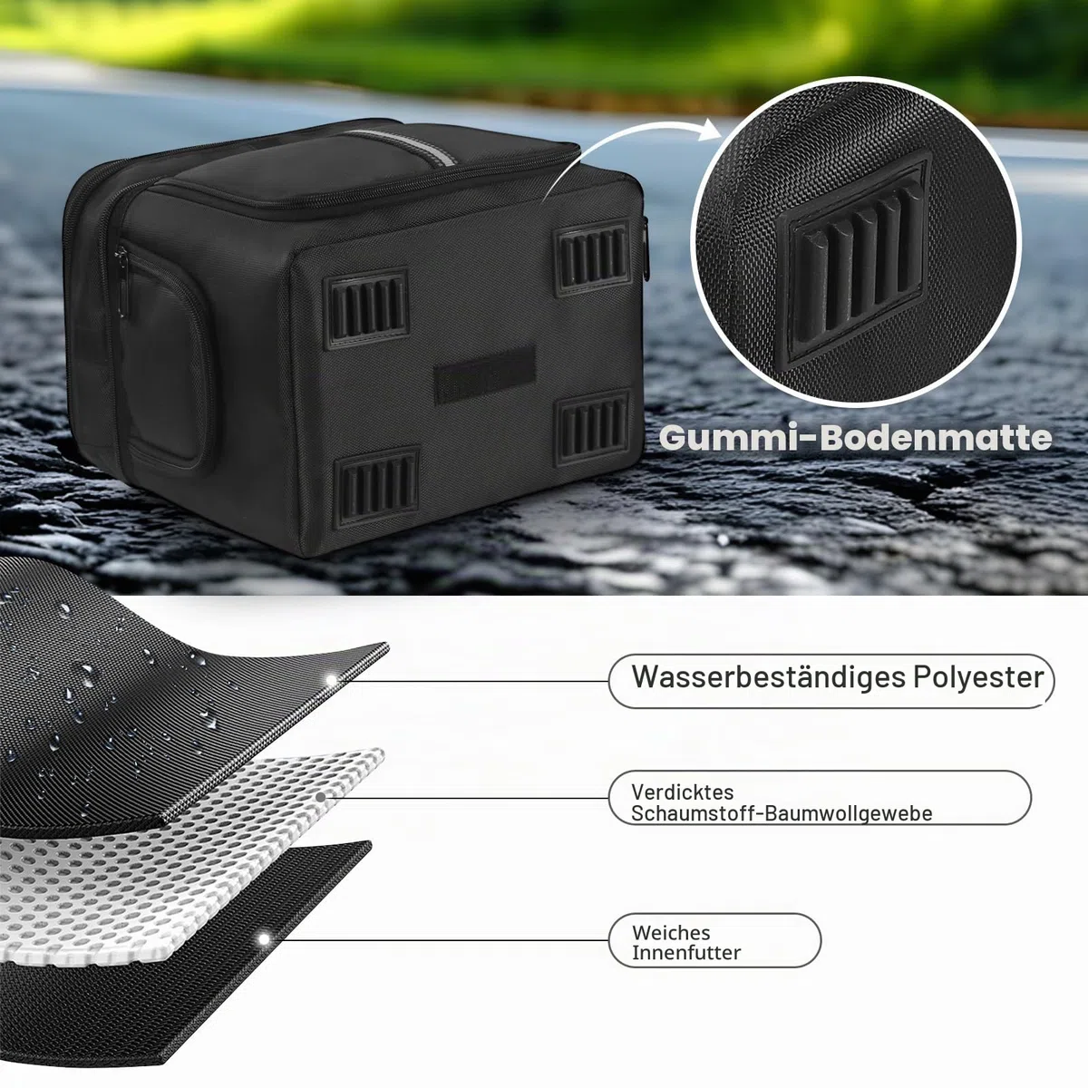 Tragetasche kompatibel mit BLUETTI Solargenerator EB3A, Elite 30 V2 Portable Power Station, Outdoor-Reise-Aufbewahrungstasche mit zweilagigen Taschen für Ladekabel und Zubehör