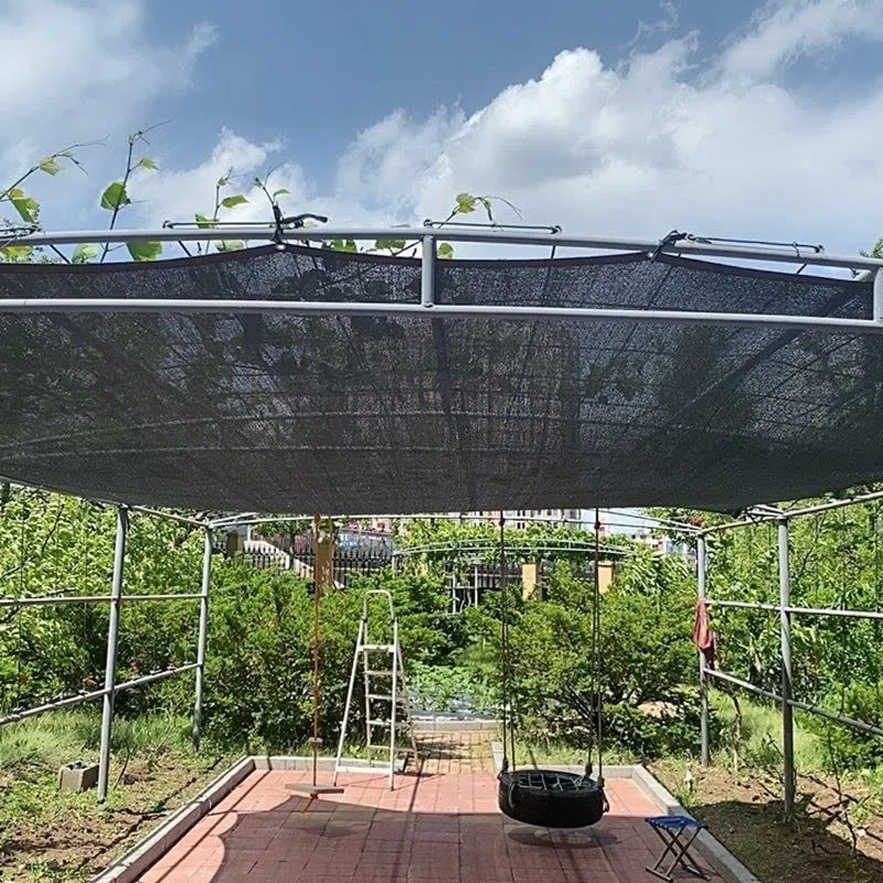 Gartennetz, 80 % UV-Schutz, schwarz, für Blumen und Pflanzen, langlebig, 4 x 7 m, ideal für den Garten, Sonnenschutz, wetterbeständig