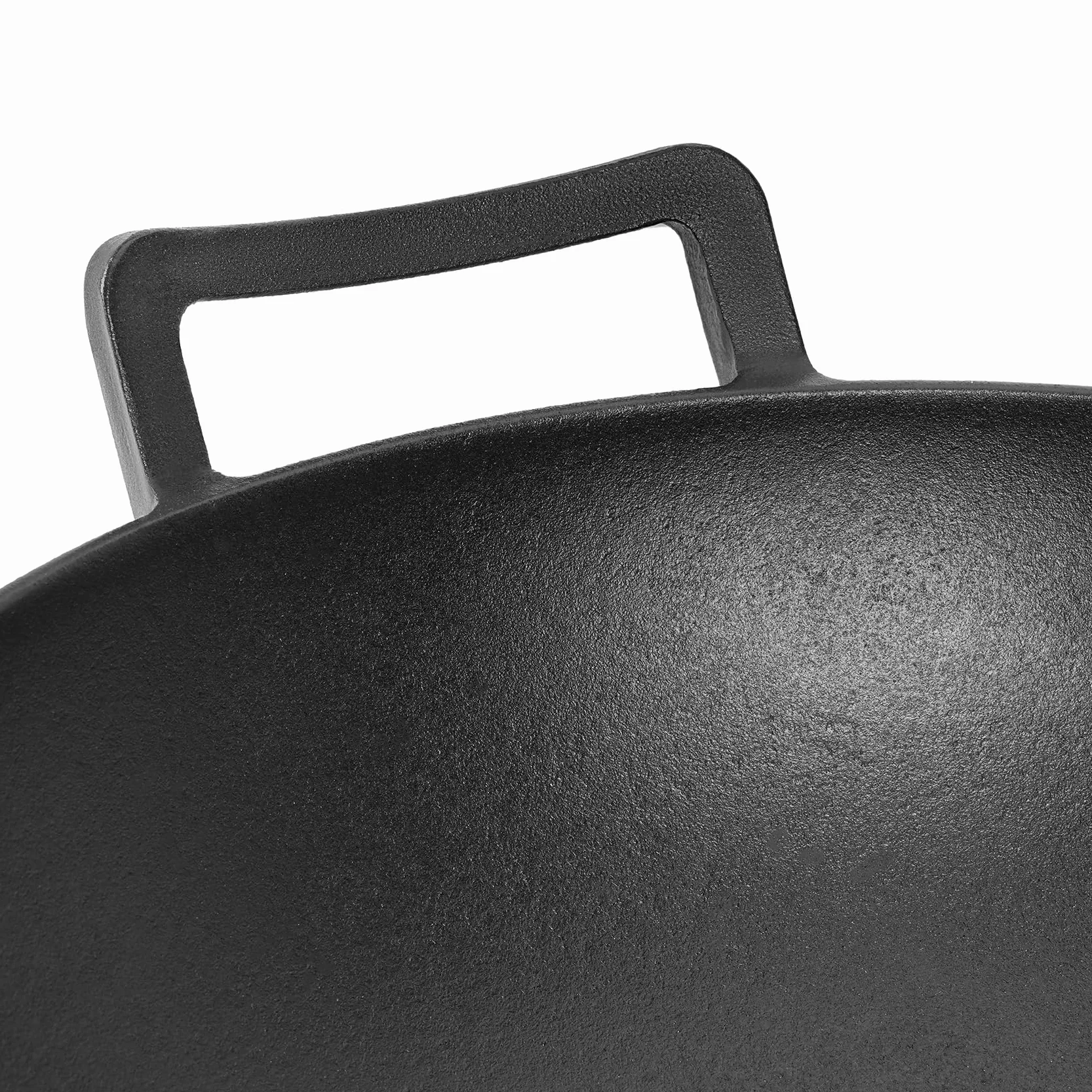 onlyfire Wok Gusseisen, Ø36cm Wokpfanne mit Griff, Gusseisenpfanne für Weber Gourmet BBQ System, Passend für Weber Spirit II & Genesis II GS4 System, BBQ Grillpfanne