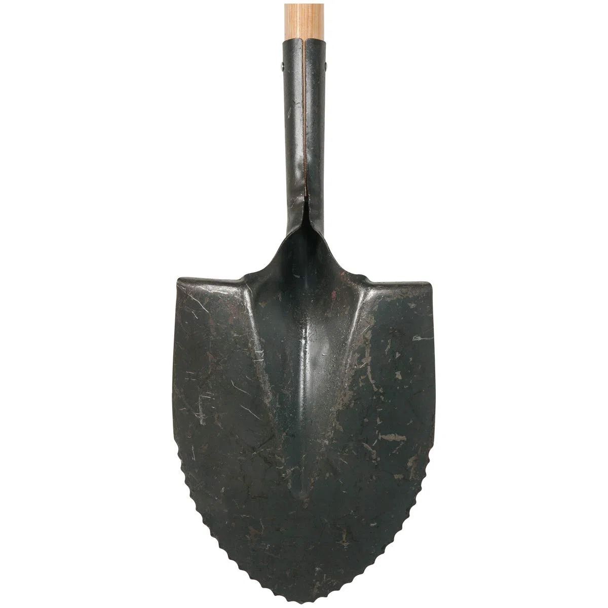 SHW-FIRE Spaten Schaufel mit Wellenschliff - Stahl und Holzstiel 120 cm | Made in Germany | Bodenbearbeitung für Garten, Bau & Hof | Robust & langlebig| Wellenschliff und Tritt vorne, Griffmanschette