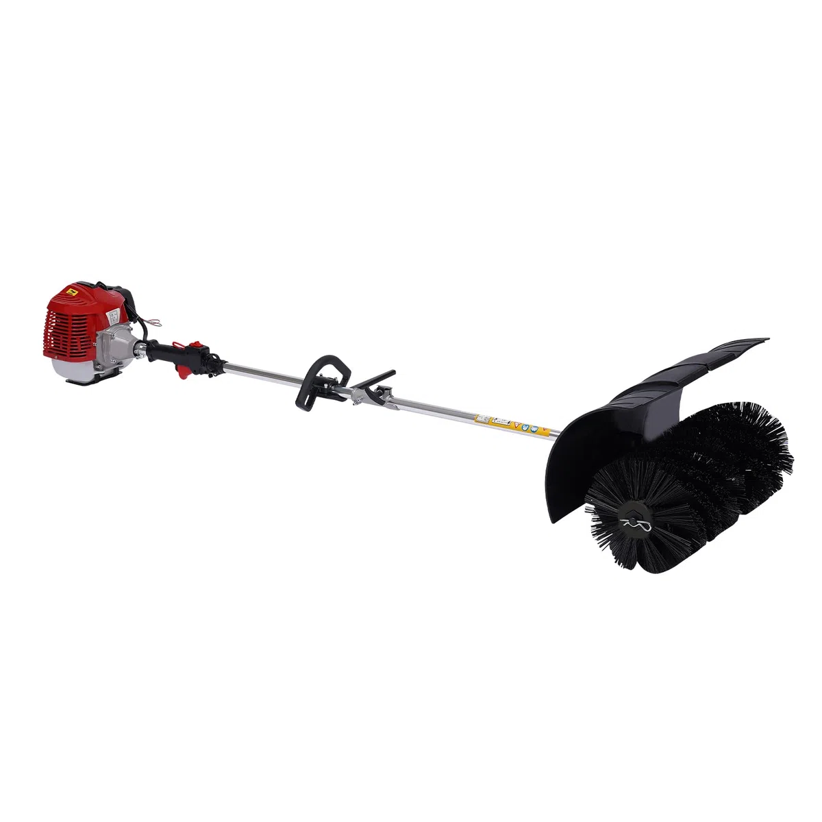 52CC 2 Takt Benzin Kehrmaschine Motorbesen 2,3PS Schneefräse Kehrbesen Besen Klar 60cm Bürstenbreite Schneeschieber