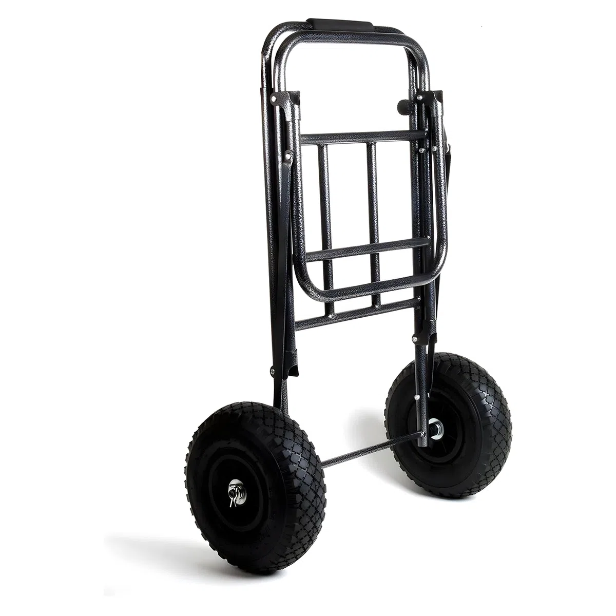X2 Transportwagen für Angler - Klappbarer Bollerwagen - 100 x 40 x 31 cm - Ausziehbarer Griff - Luftreifen - Angelwagen für Angelausrüstung - Strandwagen - Campingwagen
