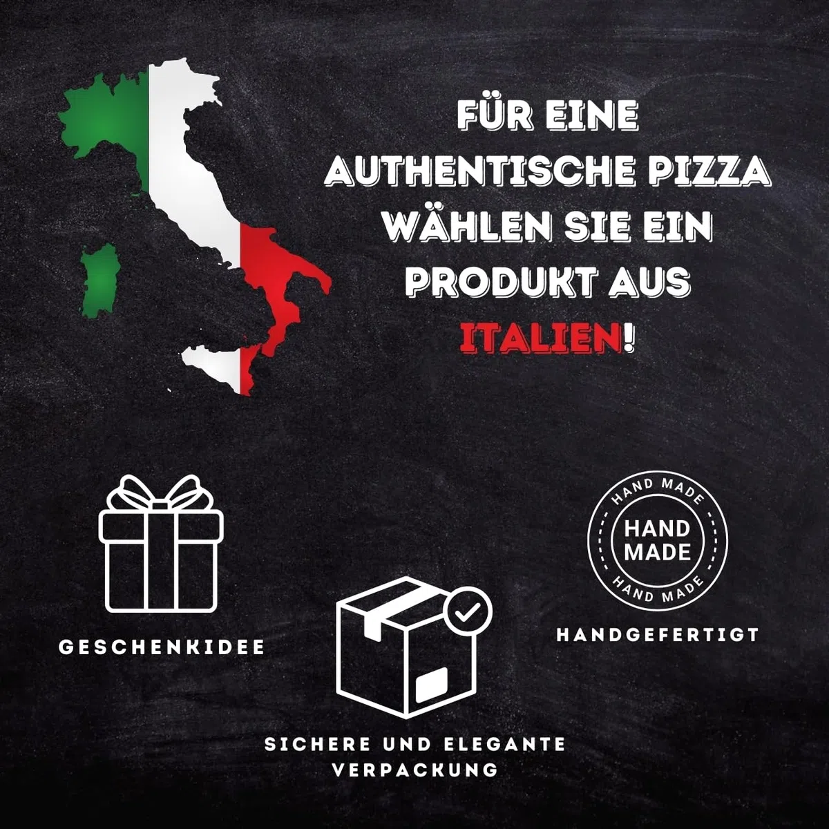 CUORE LAVICO - Ätna Lavastein für Pizza 39x35 x 2 cm | Pizzastein für für backofen und Grillofen für Brot, Pizza und römische Pinsa - Made in Italy - Sicily