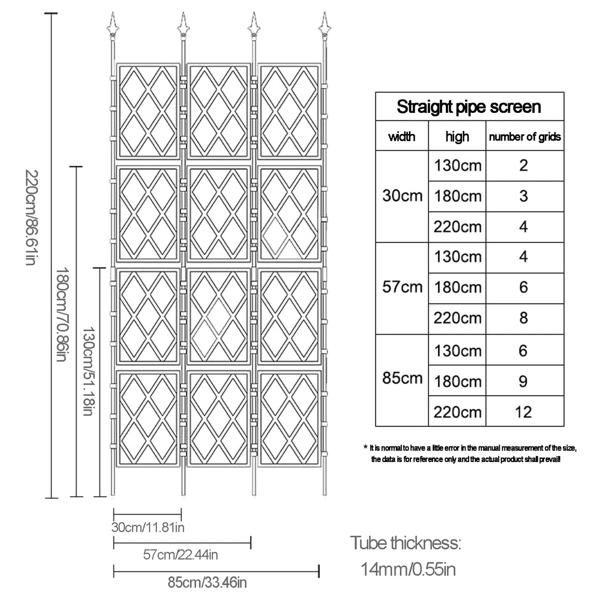 130 cm Metall-Garten-Rankgitter für Kletterpflanzen, ideal für Rosen, Gemüse und Blumen, stabiles Pflanzenklettergerüst, Turm für den Außenbereich, Gartendekoration, dekorative und funktionale