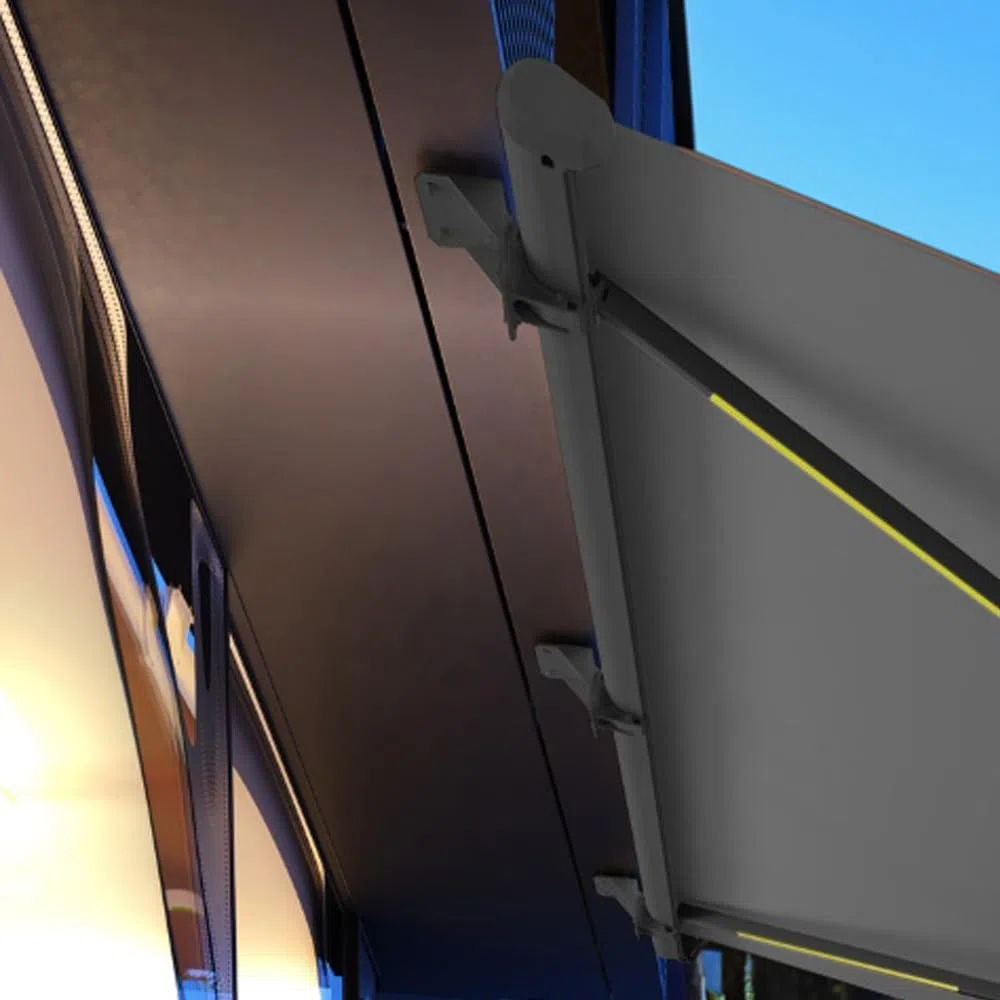 Home Deluxe - Deckenhalterung ERA für Markisen - 1 Stück, Farbe: Anthrazit, inkl. Dübel I Terrassenüberdachung Sonnenschutz Windschutz