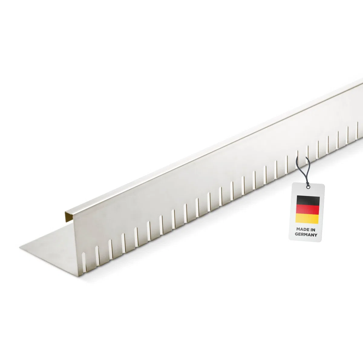 blizz-z terragrav Kiesfangleiste Aluminium (Länge 3 m, Höhe 10 cm), Stärke 1,5 mm (1 Stück) | hochwertig, gelocht | mit Zubehör | Made in Germany