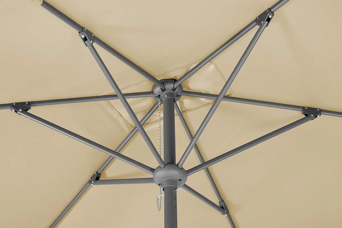Schneider Sonnenschirm Tunis, natur, 270 x 150 cm rechteckig, 742-02, Gestell Stahl, Bespannung Polyester, 5.8 kg