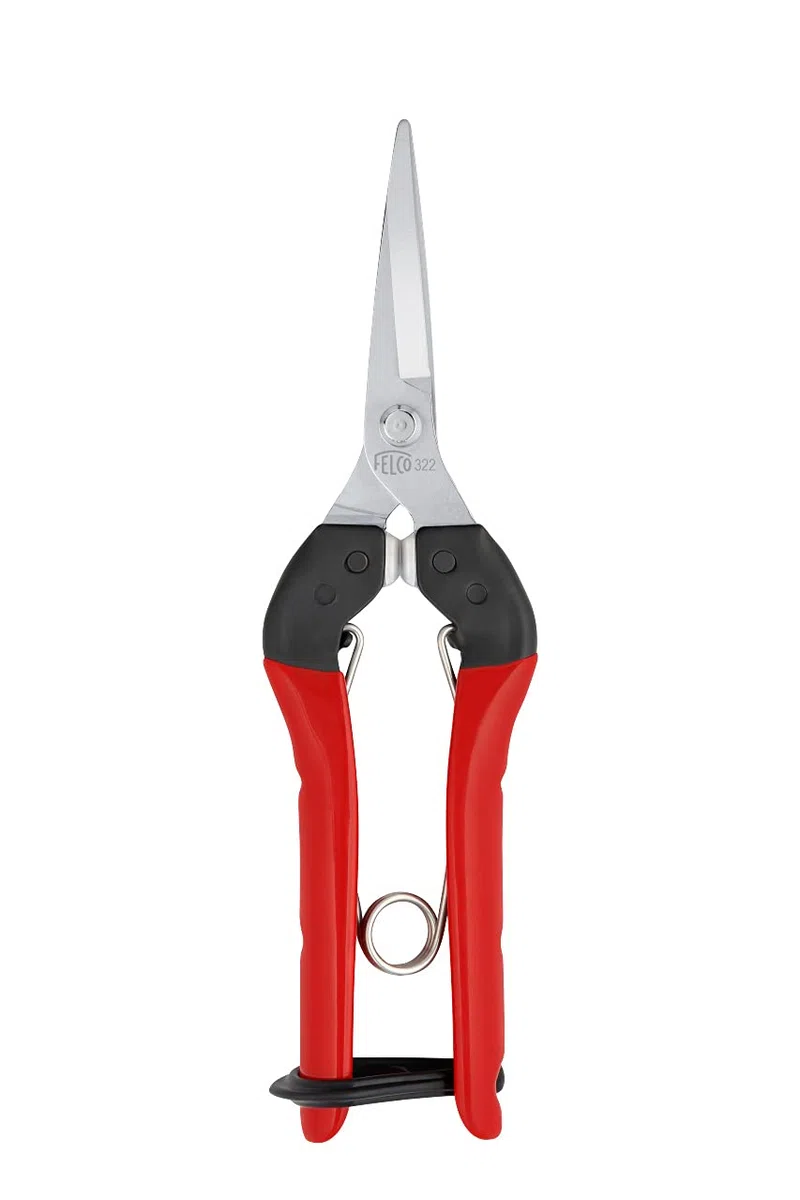 FELCO 14 Kompakt-Gartenschere mit Lederholster 910+ und Leseschere 322 – Kleines Set für feine Erntearbeiten und präzise Schnitte