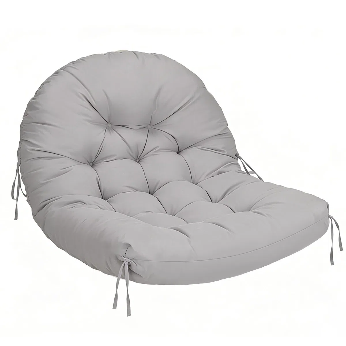 Hängesessel Kissen, Auflage für Polyrattan/Rattan Hängeschaukel, Polster, Hängekorb, Schaukel Korb, Schaukelkissen Rückenkissen (Grau)