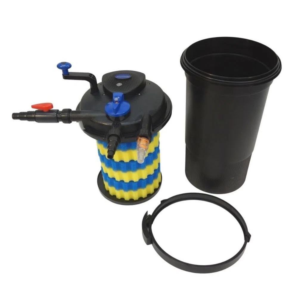AquaOne CPF 15000 Bio Druckteichfilter 30000l Teichfilter Bachlauf inkl.18 Watt UVC Klärer Druckfilter Bachlauf UVC Lampe Klar