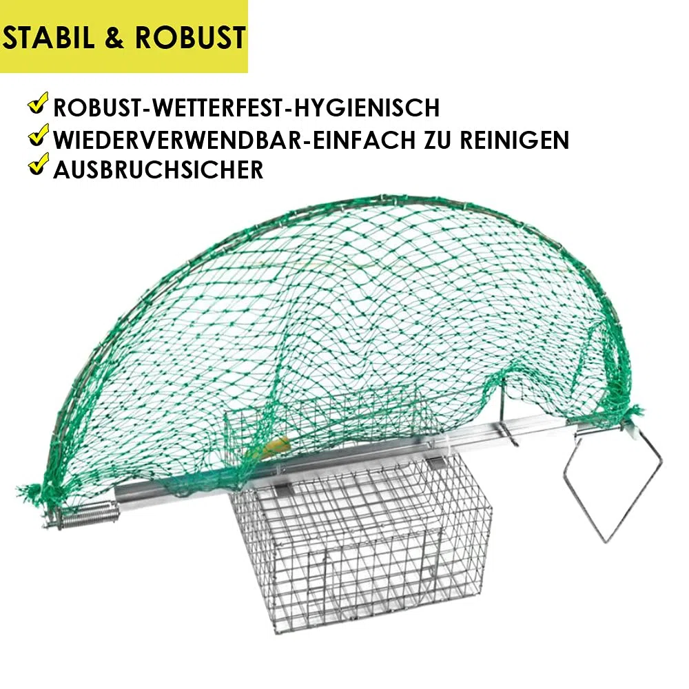 Petigi Lebendfalle Netz Vogelfalle Falle Vogel Vögel Umsiedeln Netzfalle Käfig Köderkäfig