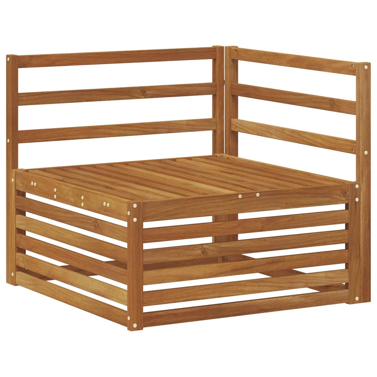 Outdoor-Garnitur 6-teilig aus massivem Akazienholz für Garten, Terrasse und Balkon, wetterfestes Möbelset mit Tisch, Sofas, Armlehnen, vielseitig, langlebig